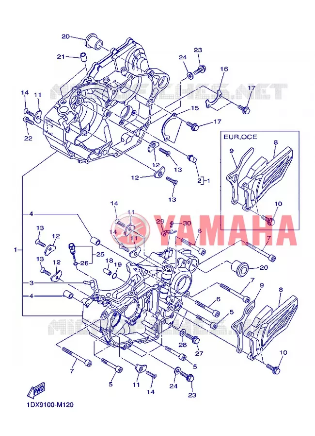 CRANKCASE Yamaha MOTO 450 2013 WRF  WR450F