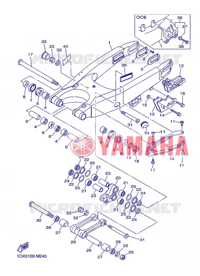 SWINGARM Yamaha MOTO 450 2013 WRF  WR450F