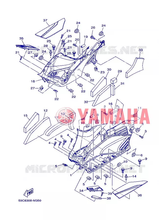 STAND / FOOTREST 2 Yamaha SCOOTER 530 2013 TMAX  XP500