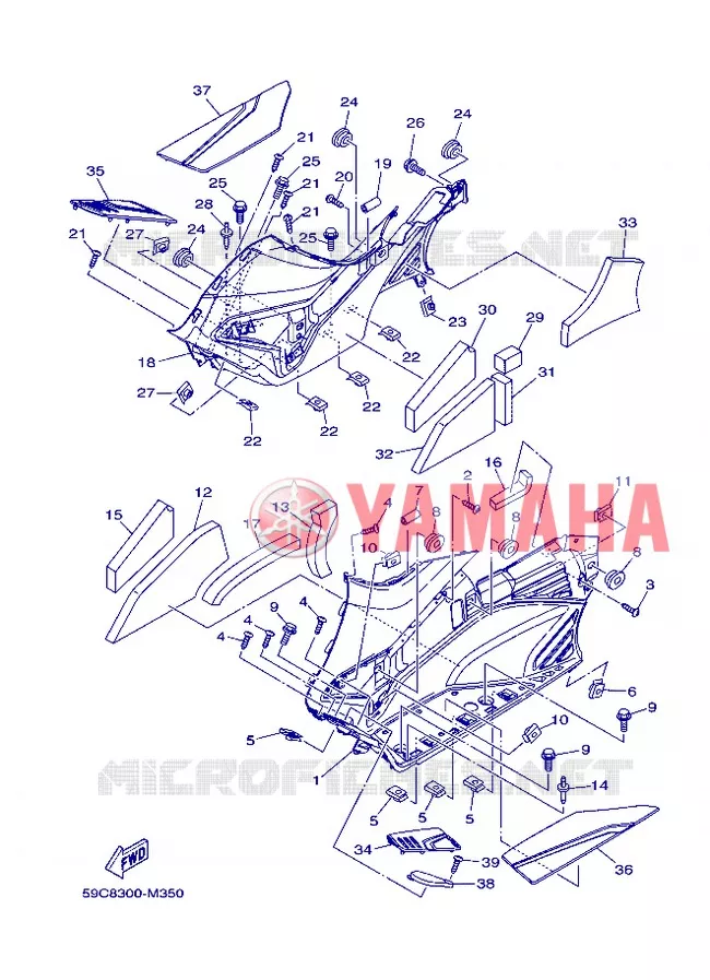 STAND / FOOTREST 2 Yamaha SCOOTER 530 2013 TMAX ABS  XP500A