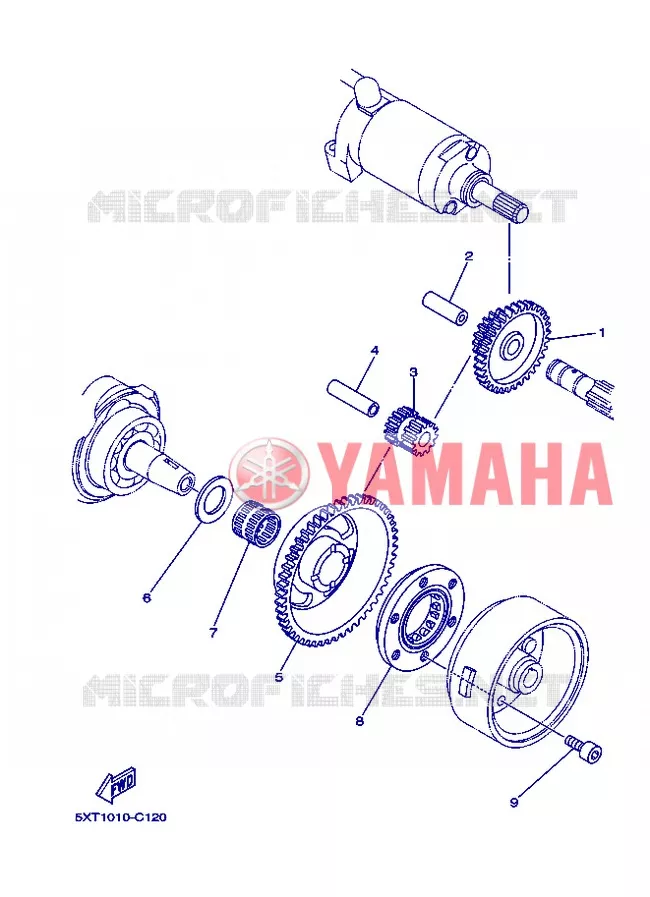 STARTER CLUTCH Yamaha MOTO 250 2013 XT  XT250
