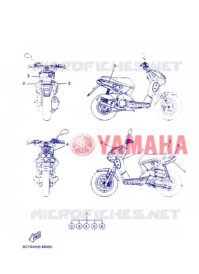 STICKER Yamaha SCOOTER 50 2013 STUNT SLIDER  EW50N