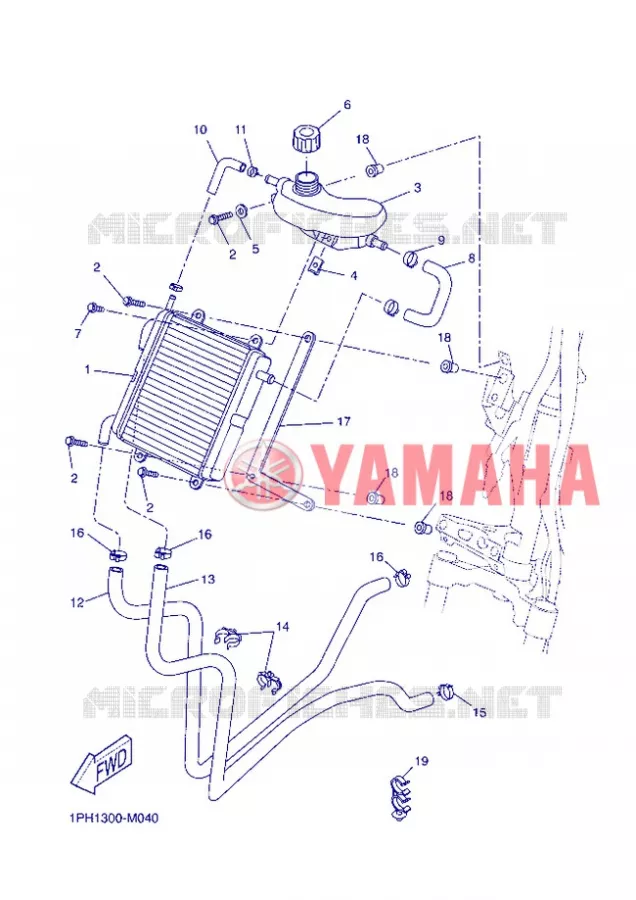 RADIATOR / HOSES Yamaha SCOOTER 50 2013 NITRO NAKED  NS50N