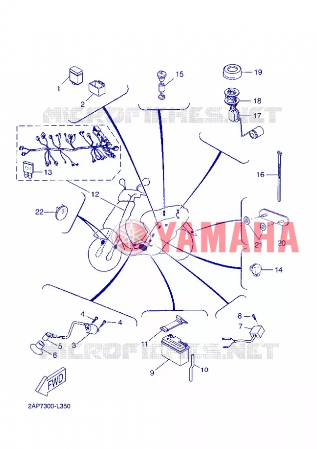 ELECTRICAL 2 Yamaha SCOOTER 50 2013 NEOS  YN50