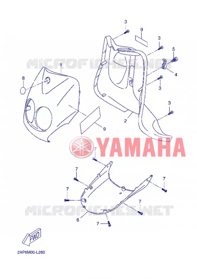 LEG SHIELD Yamaha SCOOTER 50 2013 NEOS  YN50