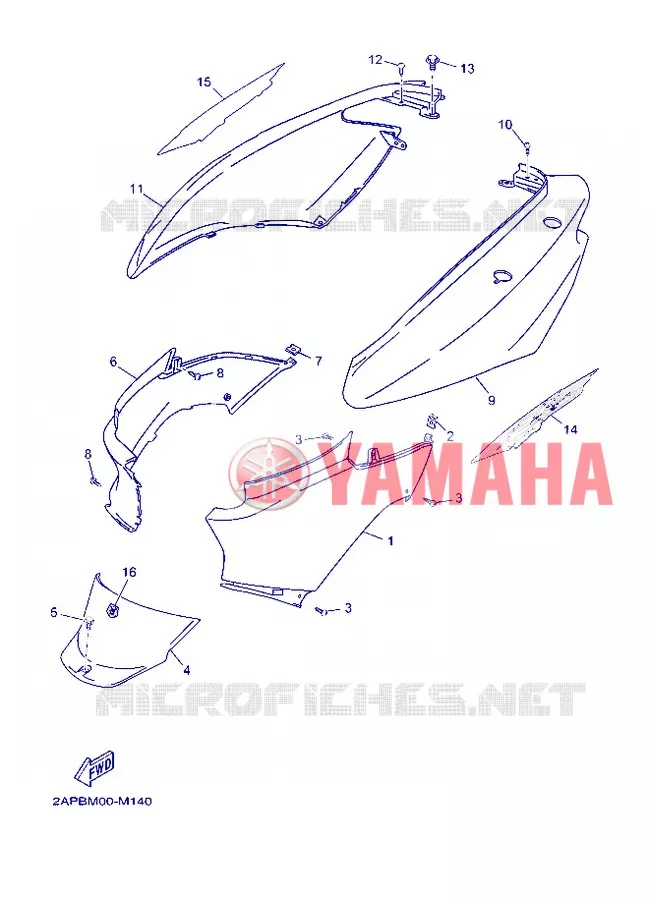 SIDE COVER Yamaha SCOOTER 50 2013 NEOS  YN50