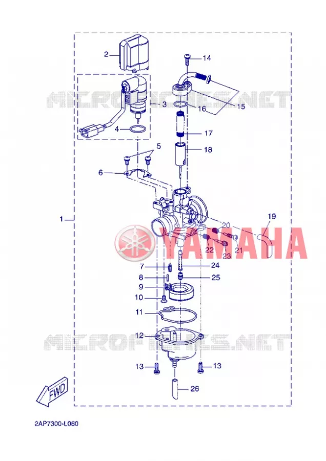 CARBURETOR Yamaha SCOOTER 50 2013 NEOS  YN50