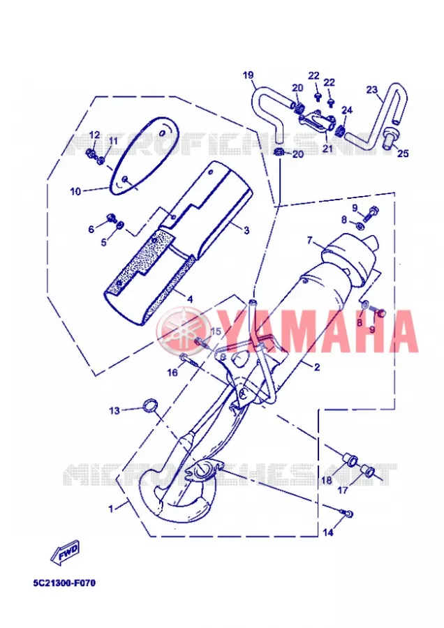 EXHAUST Yamaha SCOOTER 50 2013 NEOS  YN50