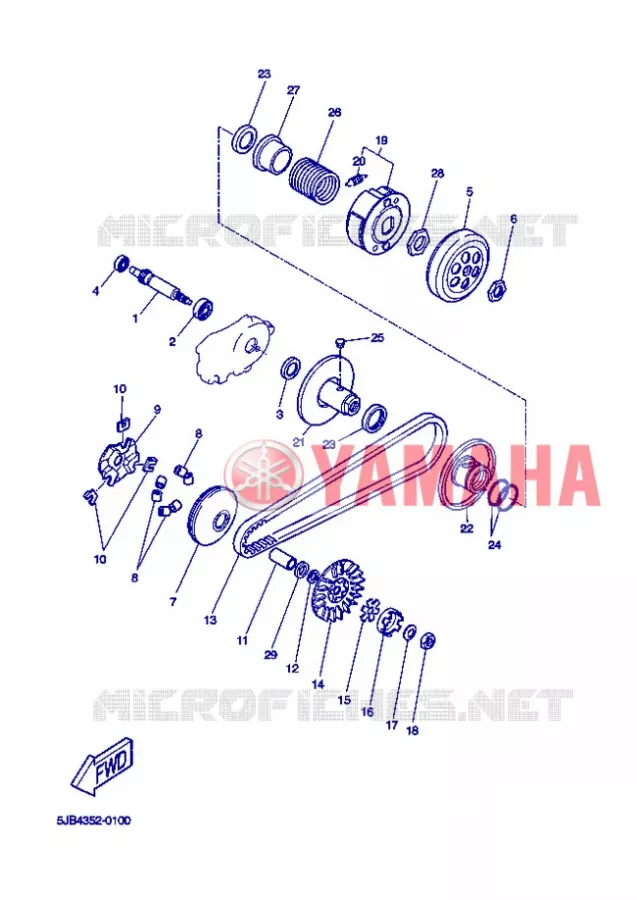 STARTER CLUTCH Yamaha SCOOTER 50 2013 NEOS  YN50