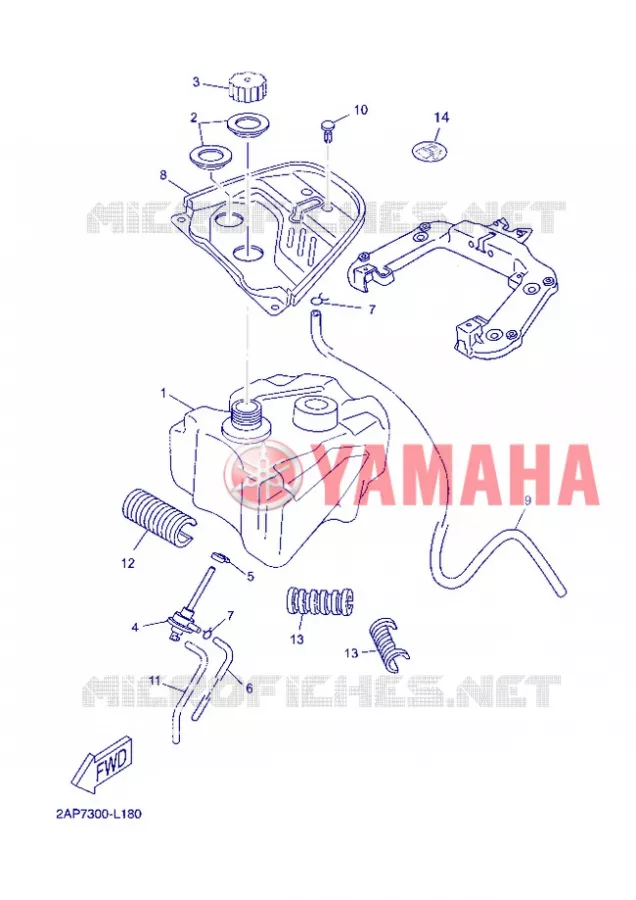 FUEL TANK Yamaha SCOOTER 50 2013 NEOS  YN50