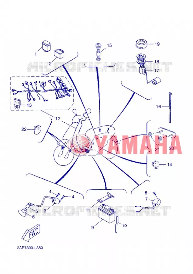 ELECTRICAL 2 Yamaha SCOOTER 50 2013 NEOS  YN50