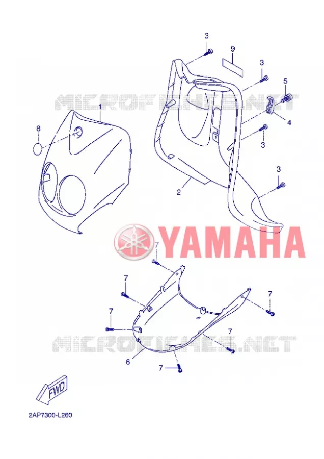 LEG SHIELD Yamaha SCOOTER 50 2013 NEOS  YN50