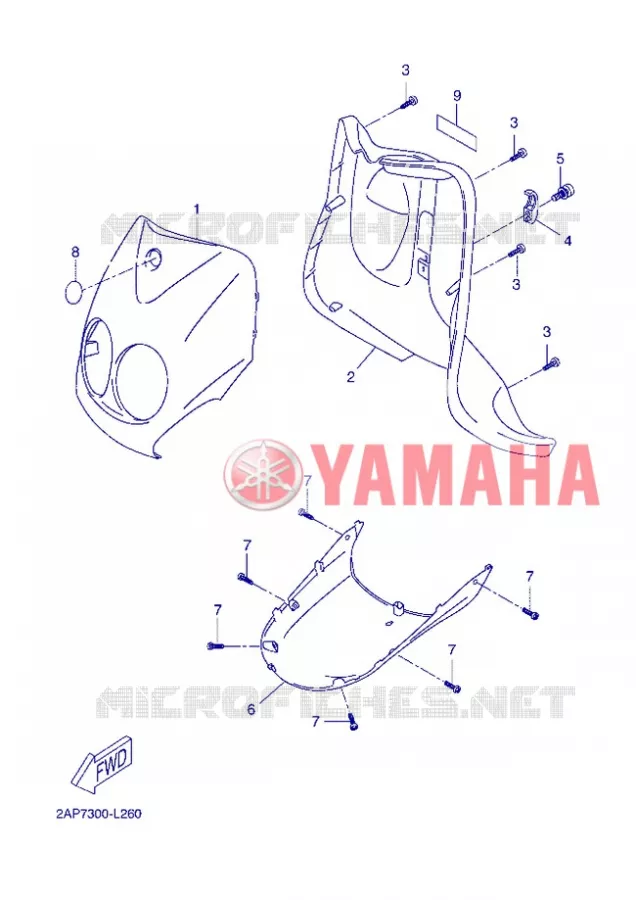 LEG SHIELD Yamaha SCOOTER 50 2013 NEOS EASY  YN50E
