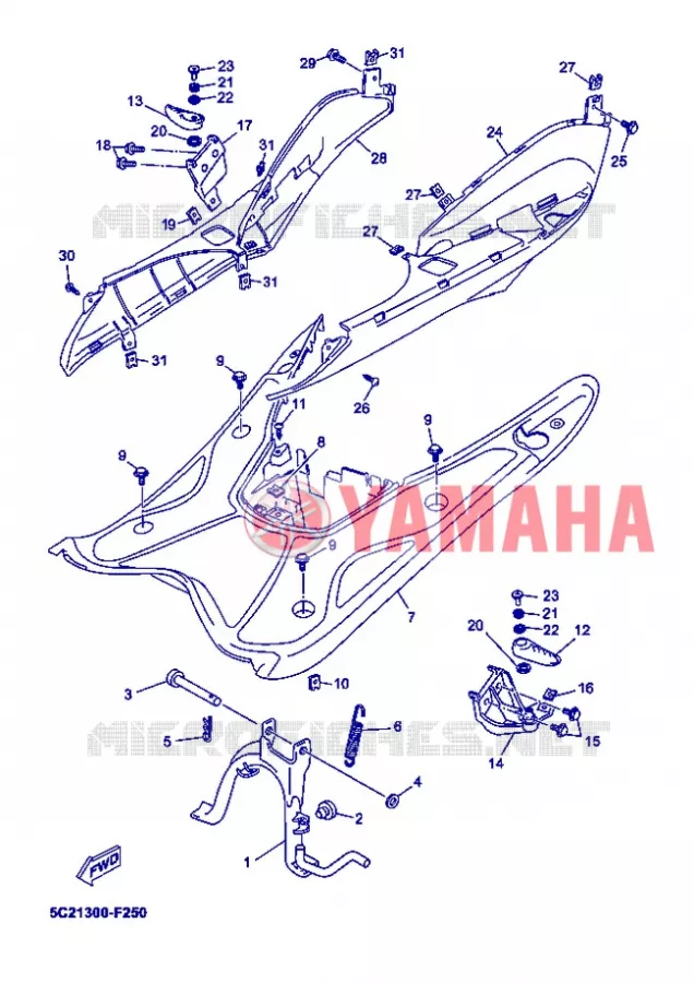 STAND / FOOTREST Yamaha SCOOTER 50 2013 NEOS EASY  YN50E