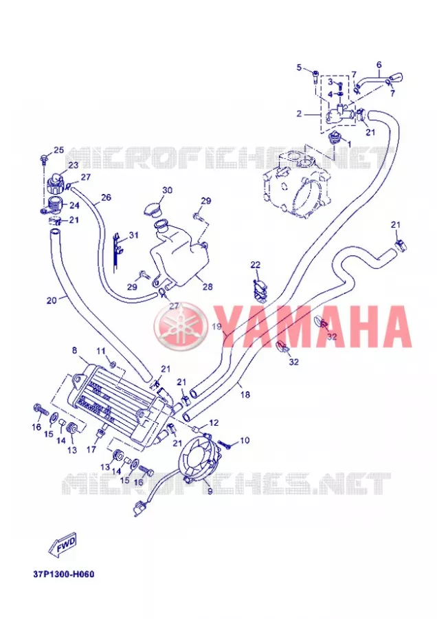 RADIATOR / HOSES Yamaha SCOOTER 250 2013 XMAX  YP250R