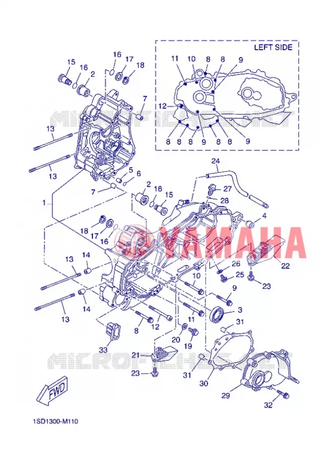 CRANKCASE Yamaha SCOOTER 400 2013 XMAX  YP400R