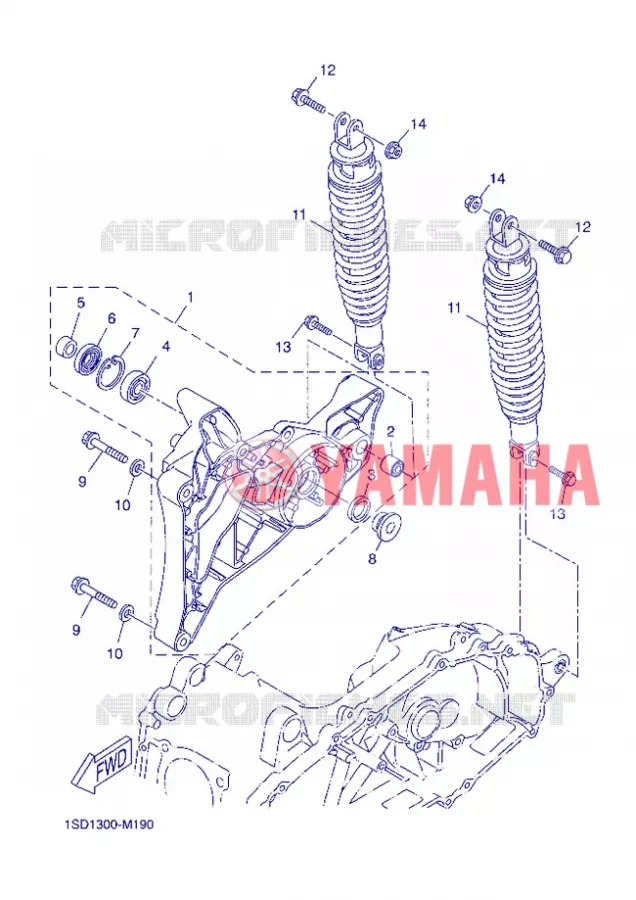 SWINGARM / SHOCK ABSORBER Yamaha SCOOTER 400 2013 XMAX  YP400R