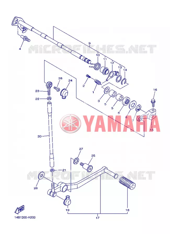 GEAR SHIFT SHAFT / LEVER Yamaha MOTO 1000 2013 R1  YZF-R1