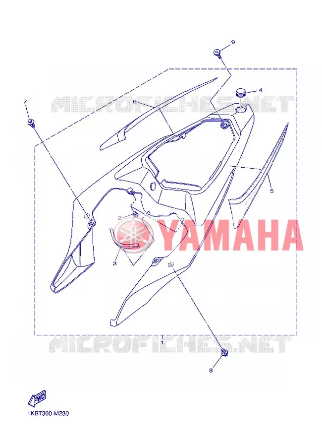 SIDE COVER Yamaha MOTO 1000 2013 R1  YZF-R1