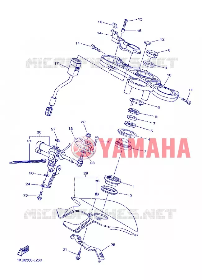 STEERING Yamaha MOTO 1000 2013 R1  YZF-R1
