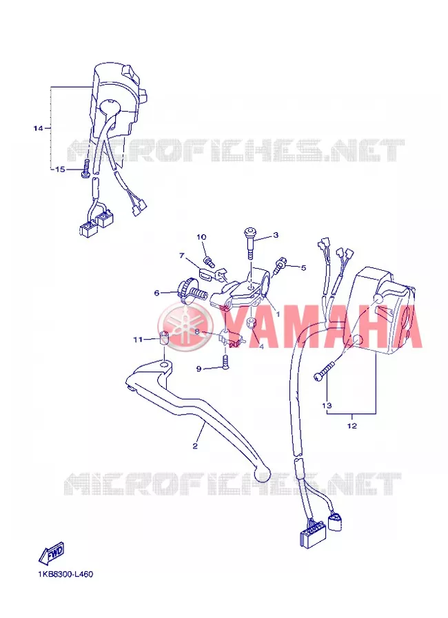 SWITCH / LEVER Yamaha MOTO 1000 2013 R1  YZF-R1