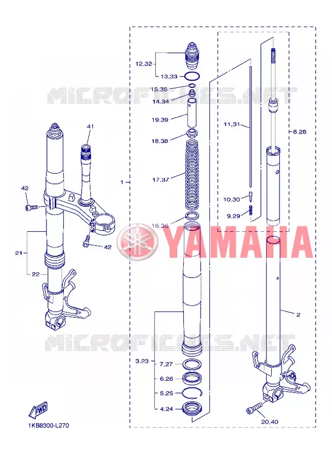 FRONT FORK Yamaha MOTO 1000 2013 R1  YZF-R1