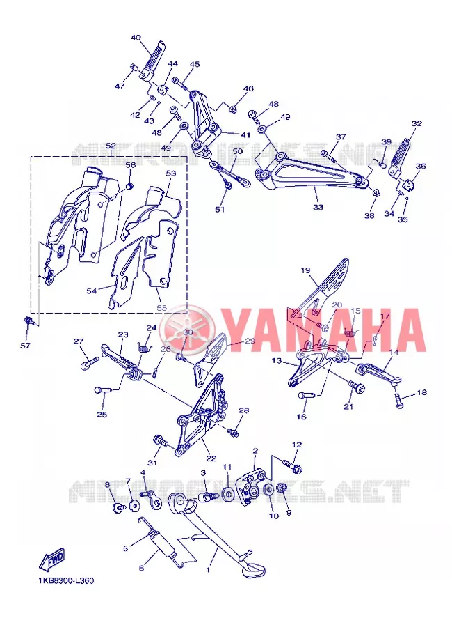 STAND / FOOTREST Yamaha MOTO 1000 2013 R1  YZF-R1