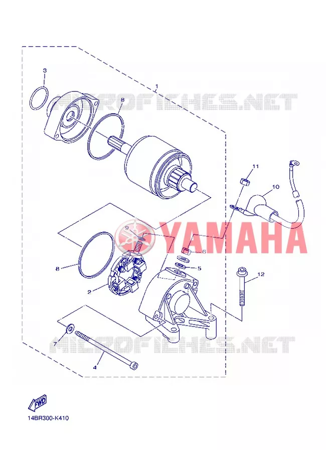 STARTER MOTOR Yamaha MOTO 1000 2013 R1  YZF-R1