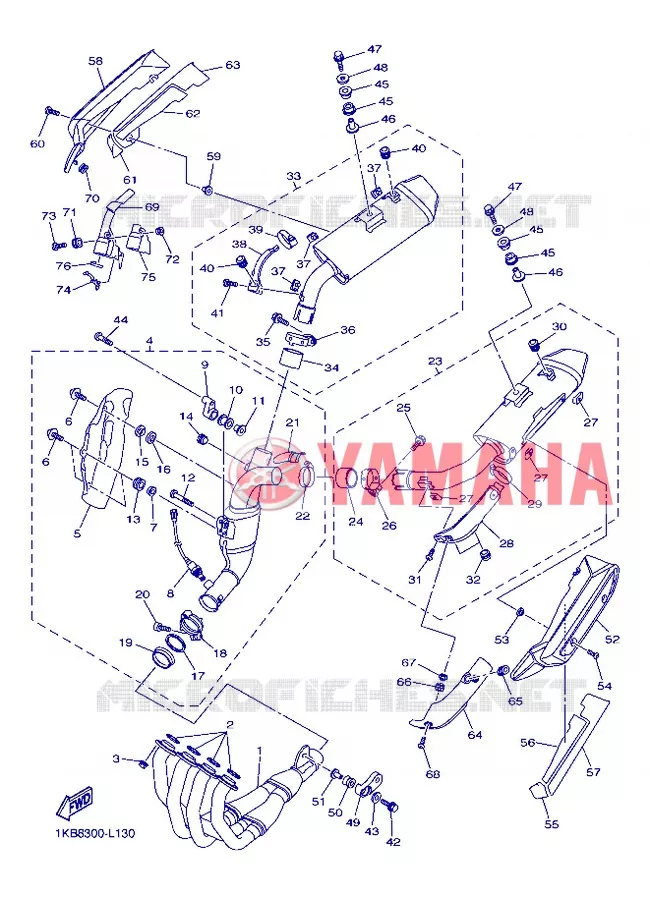 EXHAUST Yamaha MOTO 1000 2013 R1  YZF-R1