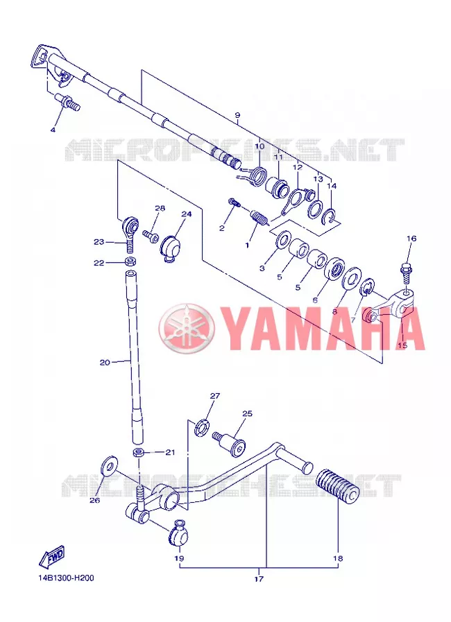 GEAR SHIFT SHAFT / LEVER Yamaha MOTO 1000 2013 R1  YZF-R1