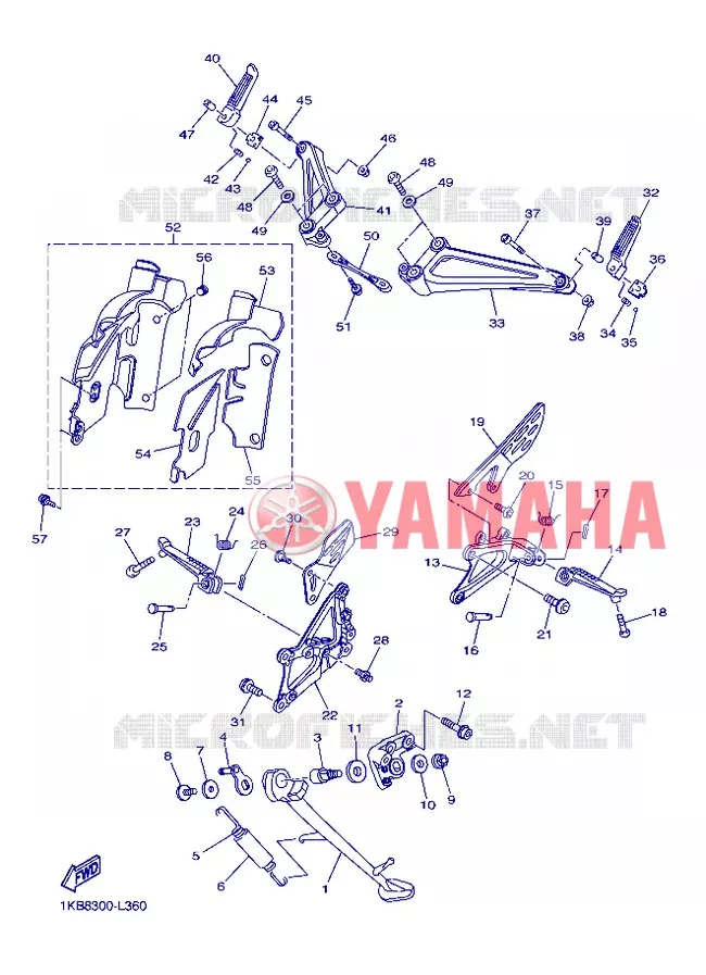 STAND / FOOTREST Yamaha MOTO 1000 2013 R1  YZF-R1