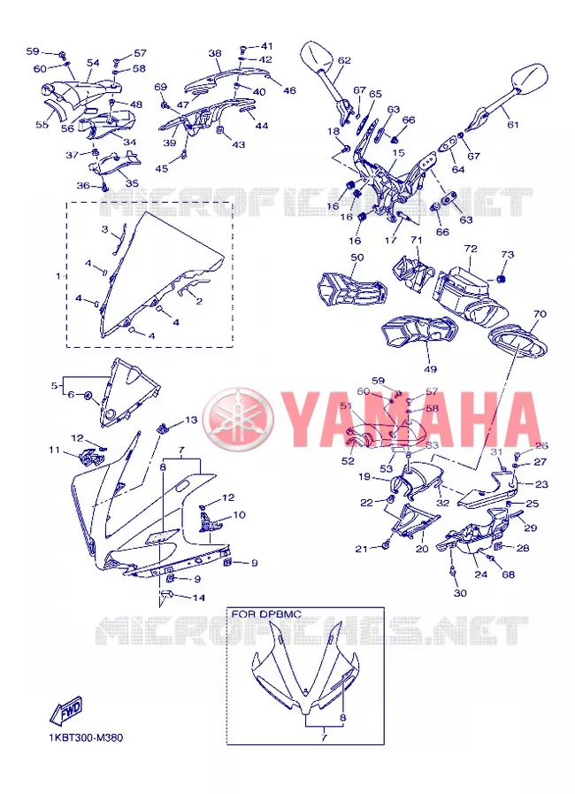 COVER 1 Yamaha MOTO 1000 2013 R1  YZF-R1