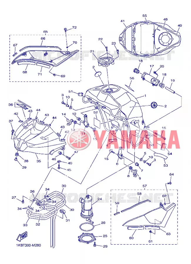 FUEL TANK Yamaha MOTO 1000 2013 R1  YZF-R1