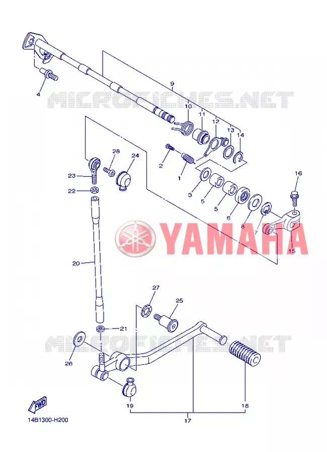 GEAR SHIFT SHAFT / LEVER Yamaha MOTO 1000 2013 R1  YZF-R1