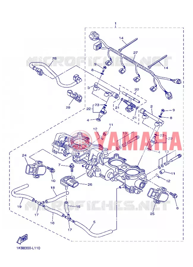 INTAKE 2 Yamaha MOTO 1000 2013 R1  YZF-R1