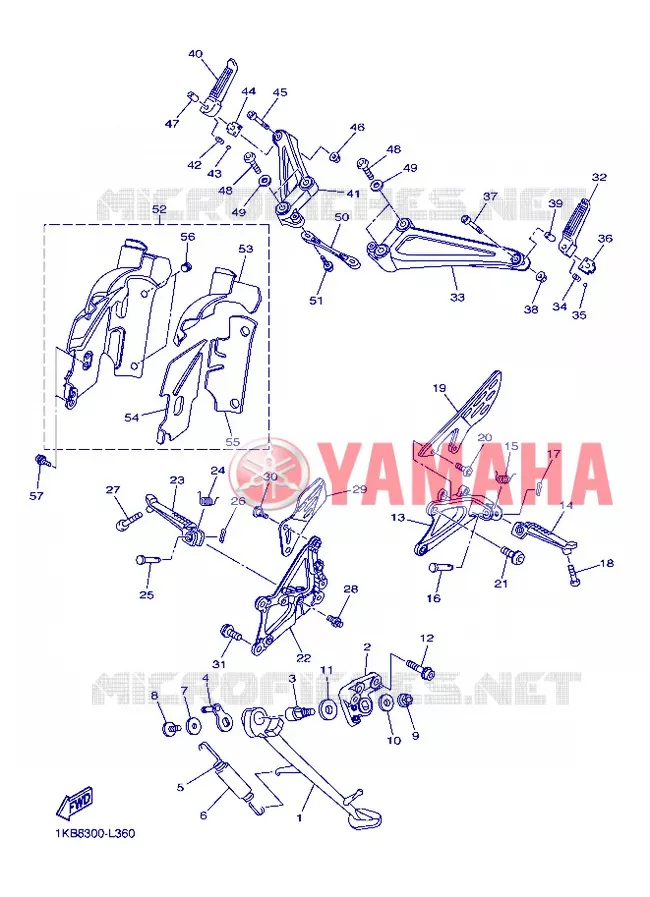 STAND / FOOTREST Yamaha MOTO 1000 2013 R1  YZF-R1