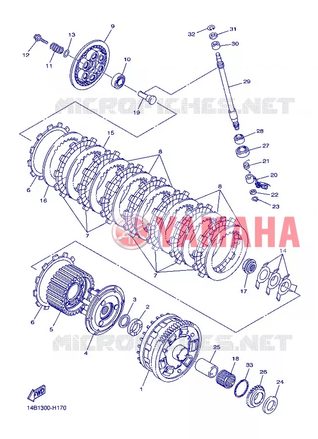 STARTER CLUTCH Yamaha MOTO 1000 2013 R1  YZF-R1