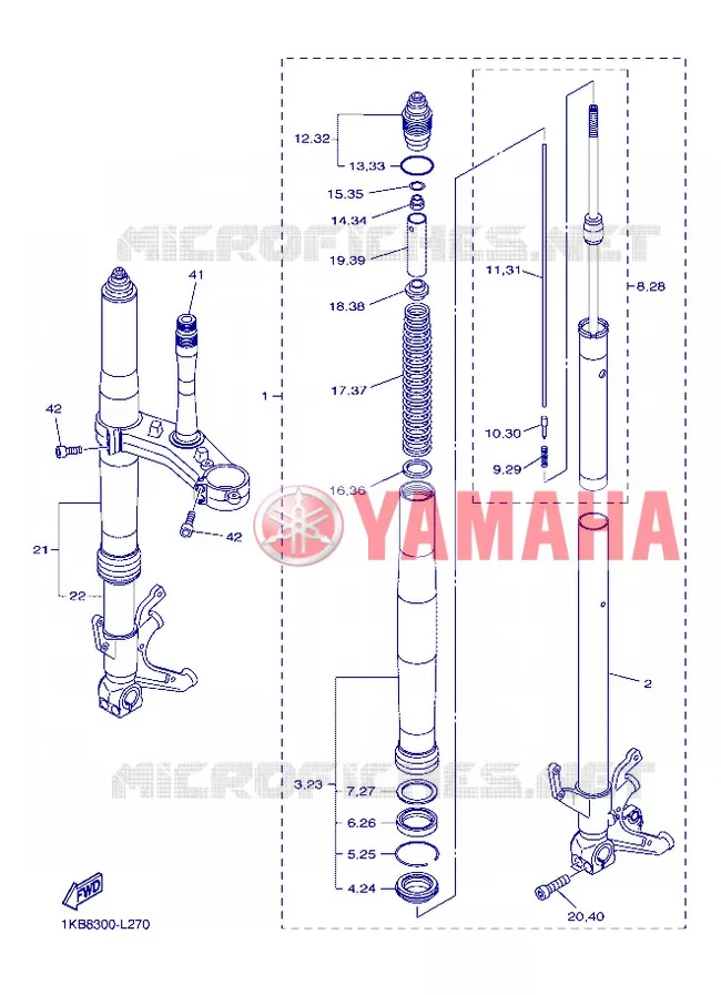 FRONT FORK Yamaha MOTO 1000 2013 R1  YZF-R1