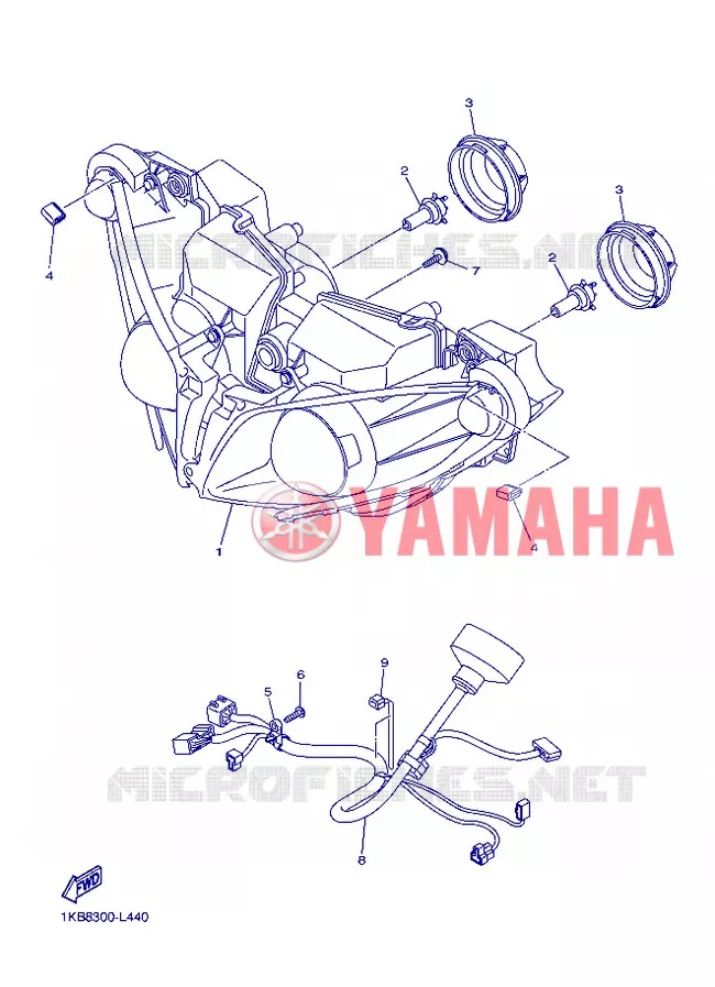 HEADLIGHT Yamaha MOTO 1000 2013 R1  YZF-R1