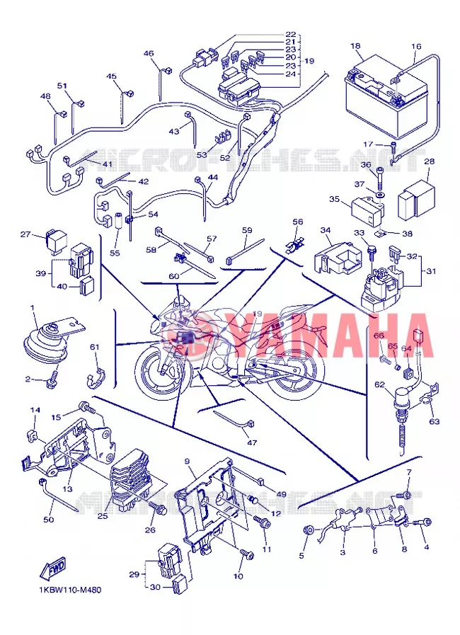 ELECTRICAL 2 Yamaha MOTO 1000 2013 R1  YZF-R1