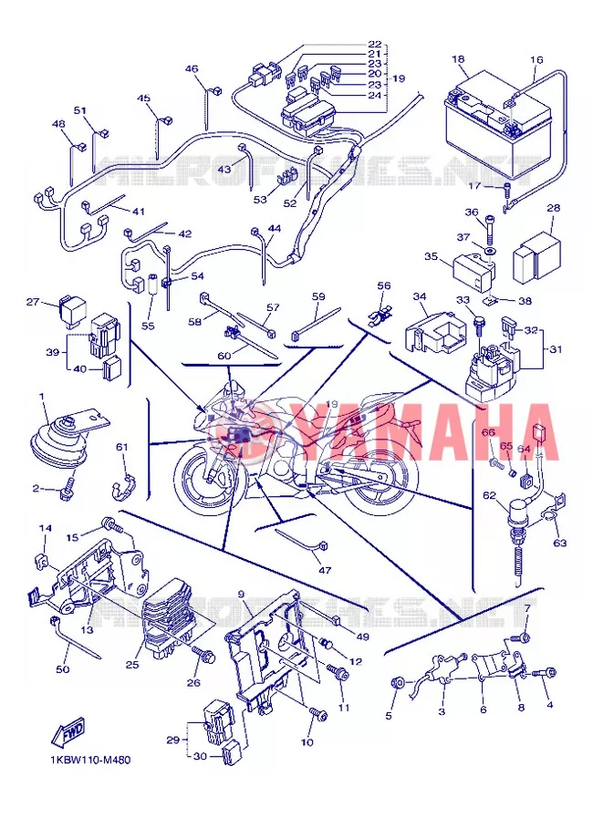 ELECTRICAL 2 Yamaha MOTO 1000 2013 R1  YZF-R1