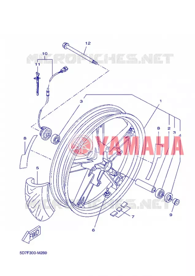 FRONT WHEEL Yamaha MOTO 125 2013 R125  YZF-R125
