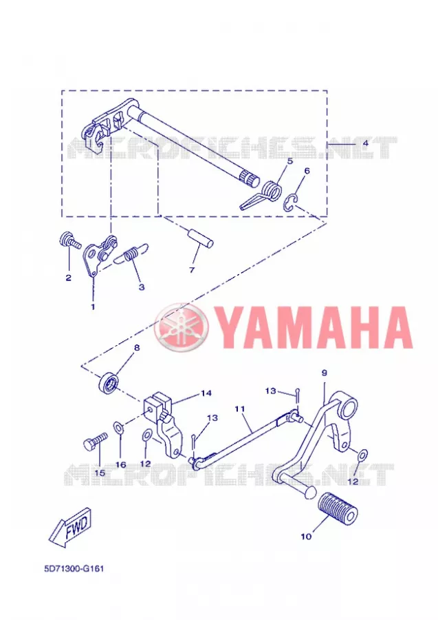 GEAR SHIFT SHAFT / LEVER Yamaha MOTO 125 2013 R125  YZF-R125