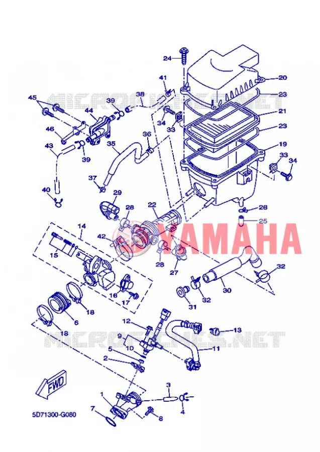 INTAKE Yamaha MOTO 125 2013 R125  YZF-R125