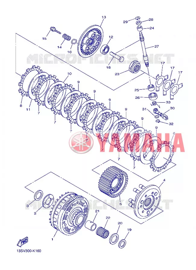 STARTER CLUTCH Yamaha MOTO 600 2013 R6  YZF-R6