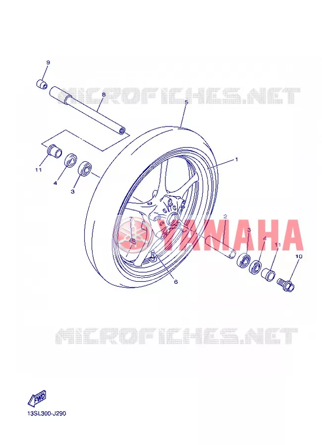 FRONT WHEEL Yamaha MOTO 600 2013 R6  YZF-R6