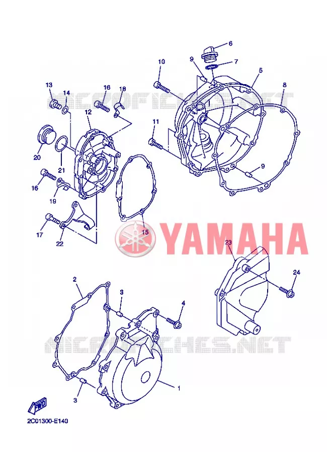COVER - ENGINE 1 Yamaha MOTO 600 2013 R6  YZF-R6