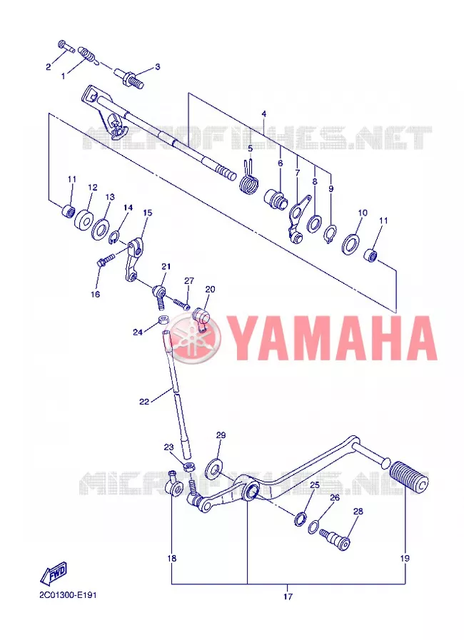 GEAR SHIFT SHAFT / LEVER Yamaha MOTO 600 2013 R6  YZF-R6