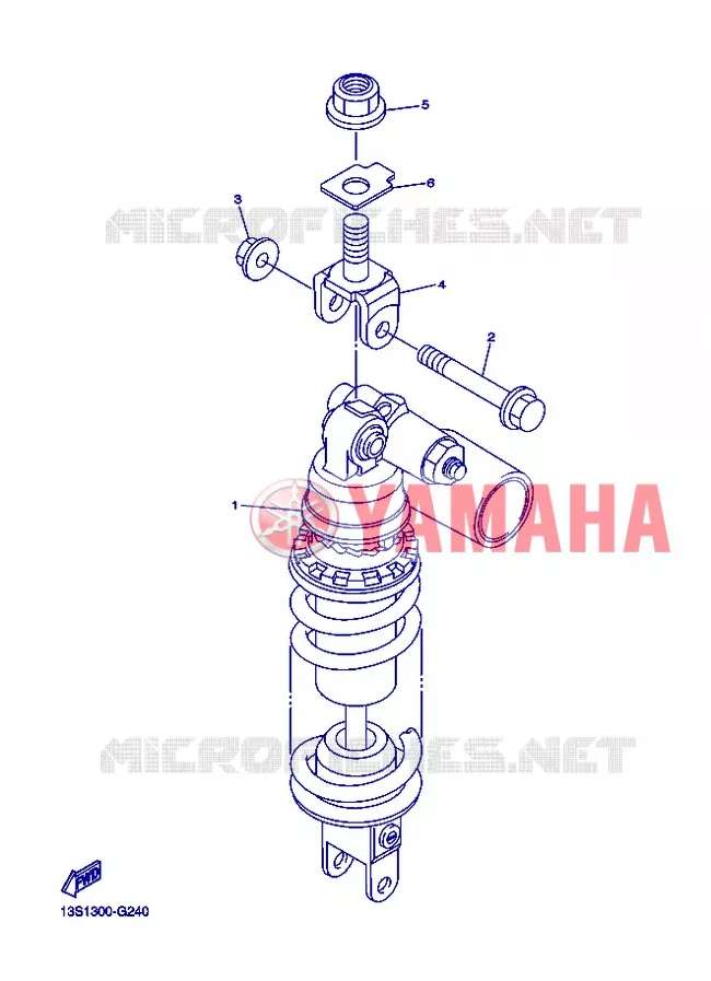 REAR SHOCK ABSORBER Yamaha MOTO 600 2013 R6  YZF-R6