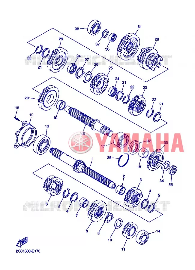 TRANSMISSION Yamaha MOTO 600 2013 R6  YZF-R6